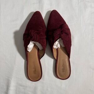 Madewell Burgundy Women's Bow Mules